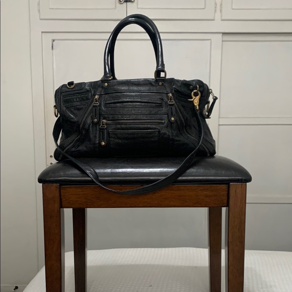 Rebecca Minkoff Black Satchel Bag with Elegant Design